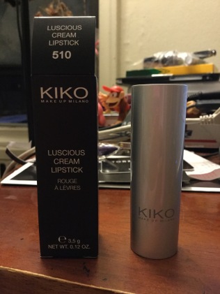 A Kiko Milano Luscious Cream Lipstick Box and Casing